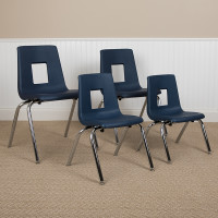 Flash Furniture ADV-SSC-12NAVY Advantage Navy Student Stack School Chair - 12-inch